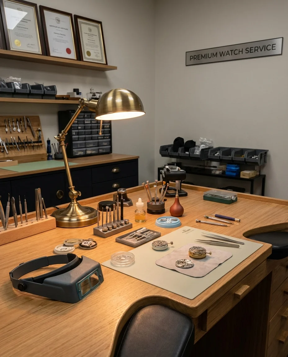 Watch repair workshop at Kahuna Watch